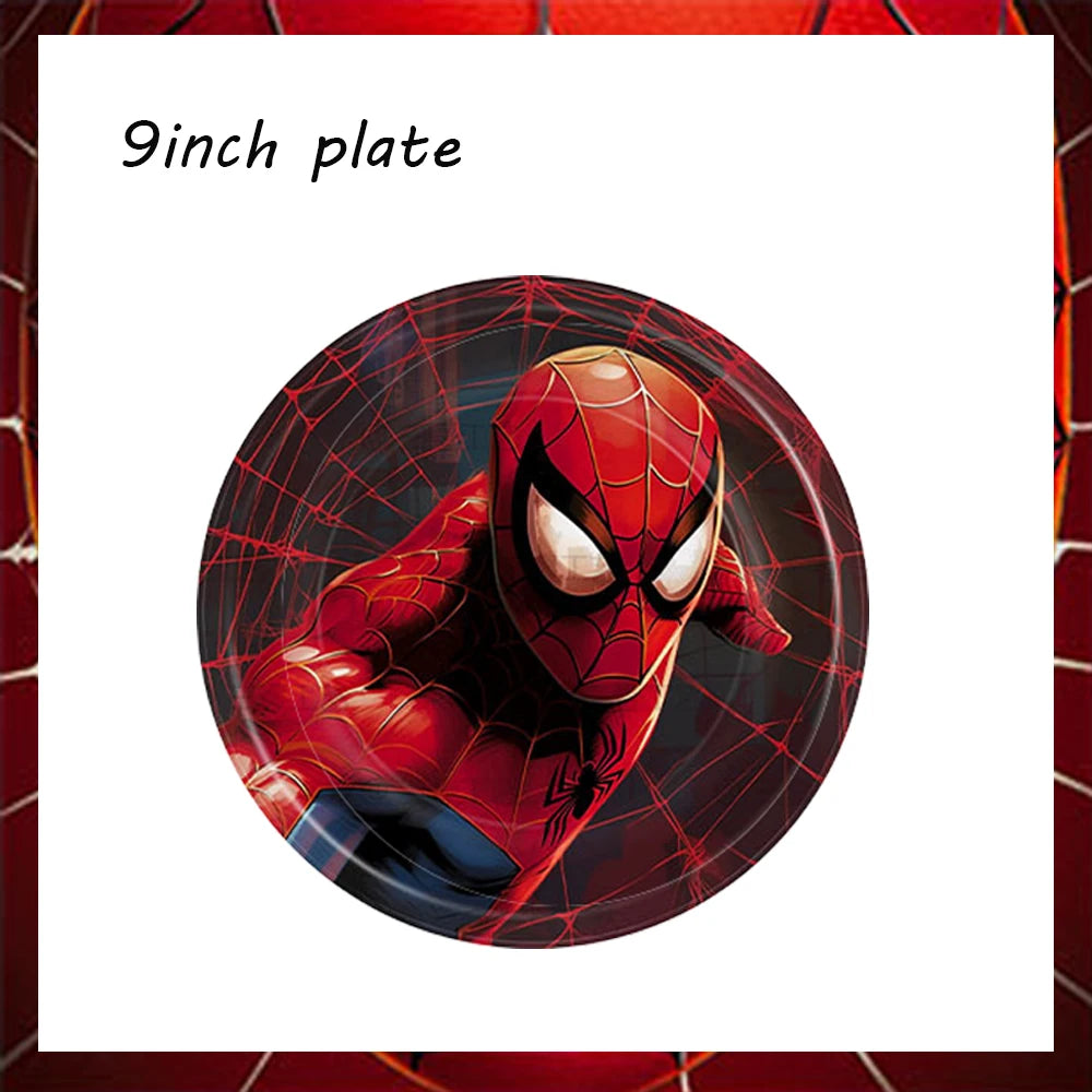 Spiderman Party Supplies Tableware Set Cup Plates Napkins For Kids Birthday Party Decoration Boys and Girls Baby Shower