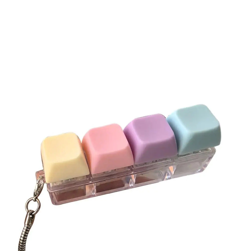 Decompression 9 Keyboard Key Toy For Adults Antistress Toys Boys Girls Anti Stress Finger Keyboard Games Keychain 