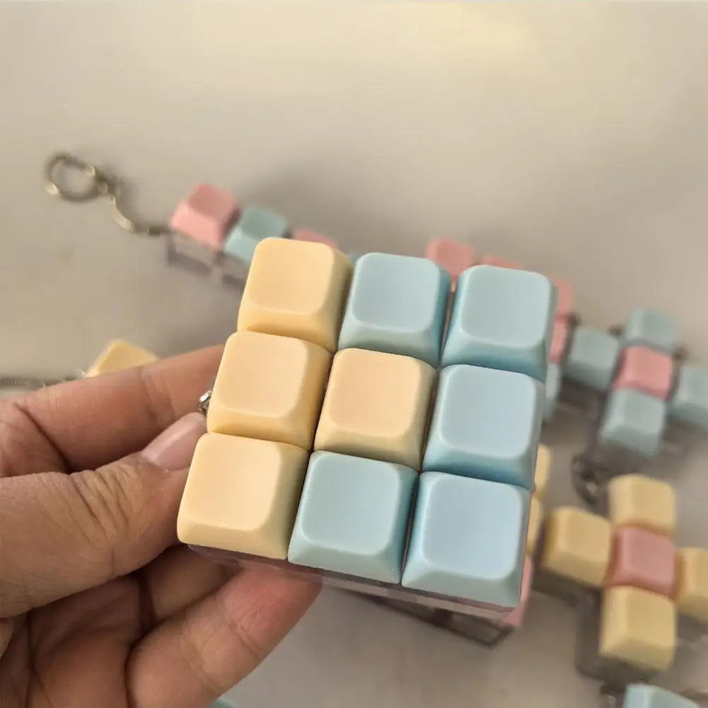 Decompression 9 Keyboard Key Toy For Adults Antistress Toys Boys Girls Anti Stress Finger Keyboard Games Keychain 