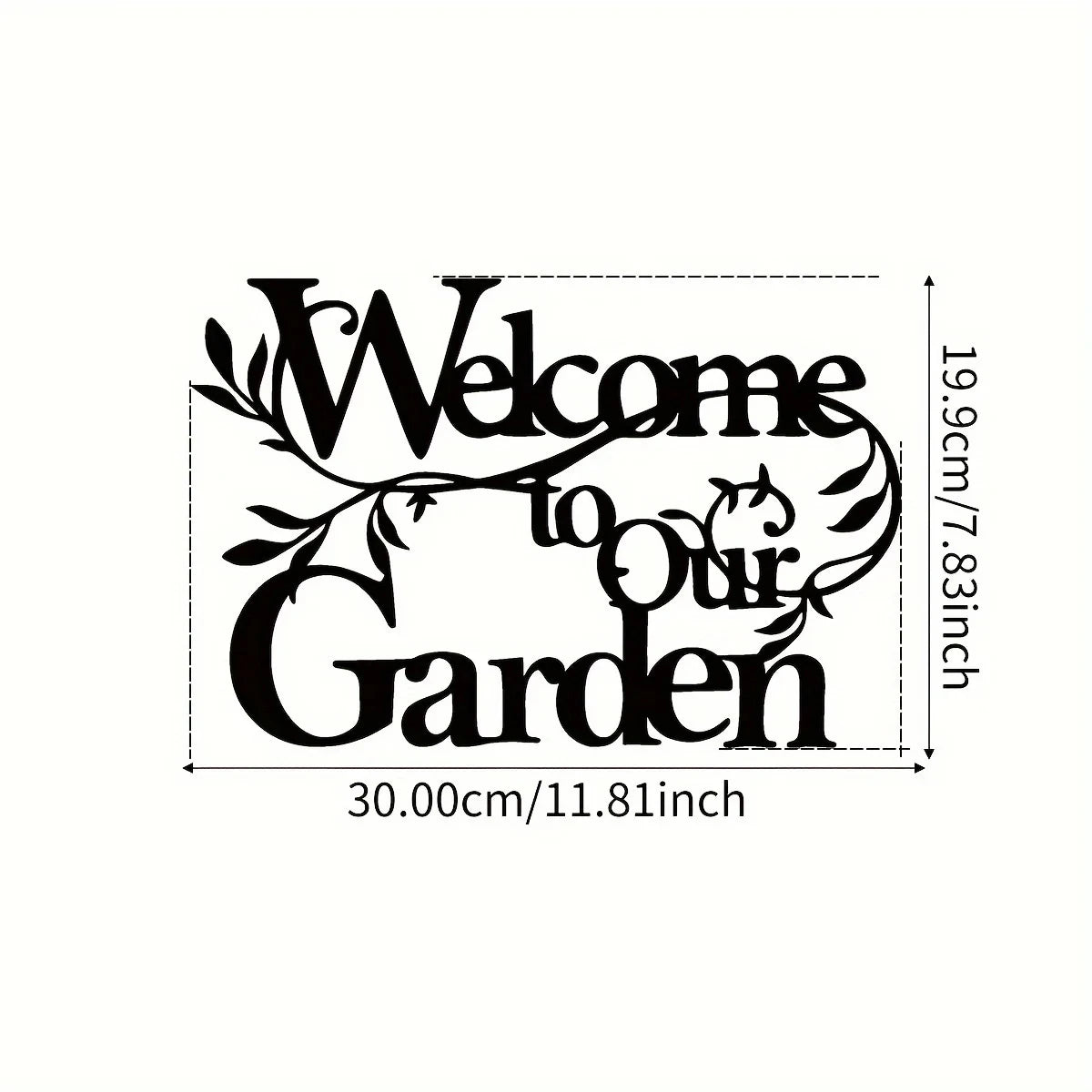 DDPNKL 1pc Welcome To Our Garden Sign, Metal Garden Sign Decorative Wall Hanging Metal Crafts Wall Decoration Logo