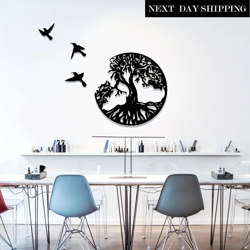 Home Decor Outdoor Yard Tree Of Life Metal Crafts Art Iron Wall Decoration Yard Decoration Pendant Wall decor metal wall hanging