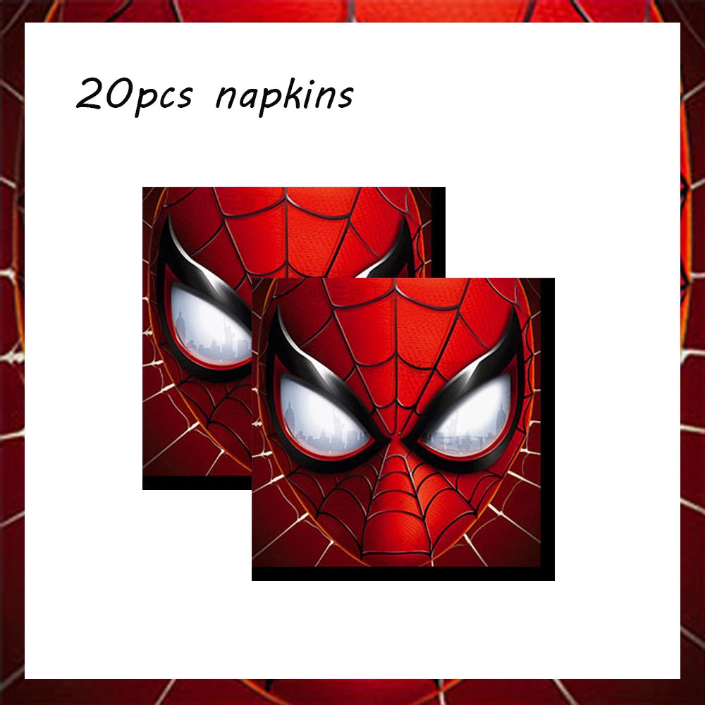 Spiderman Party Supplies Tableware Set Cup Plates Napkins For Kids Birthday Party Decoration Boys and Girls Baby Shower