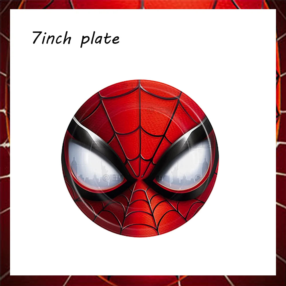 Spiderman Party Supplies Tableware Set Cup Plates Napkins For Kids Birthday Party Decoration Boys and Girls Baby Shower