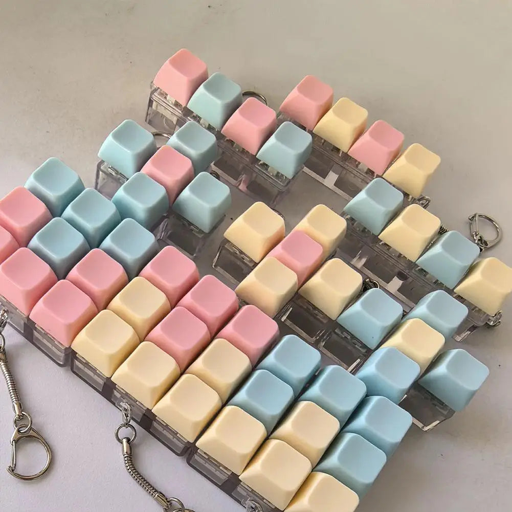 Decompression 9 Keyboard Key Toy For Adults Antistress Toys Boys Girls Anti Stress Finger Keyboard Games Keychain 