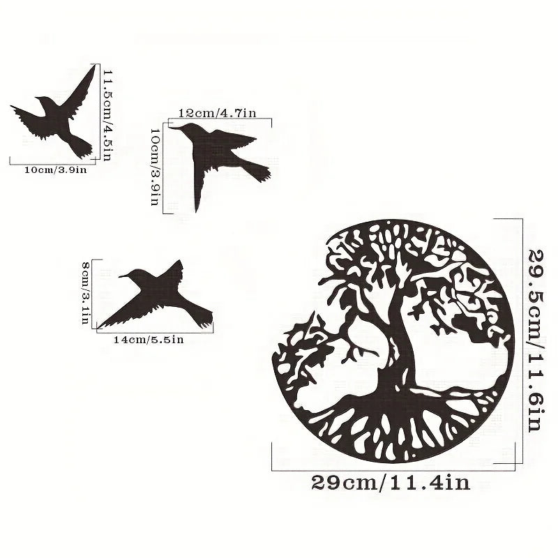 Home Decor Outdoor Yard Tree Of Life Metal Crafts Art Iron Wall Decoration Yard Decoration Pendant Wall decor metal wall hanging