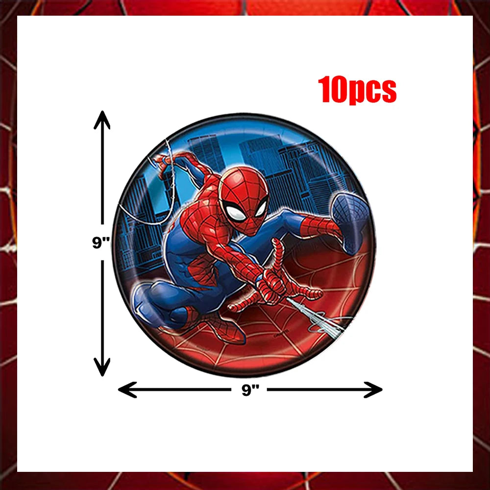 Spiderman Party Supplies Tableware Set Cup Plates Napkins For Kids Birthday Party Decoration Boys and Girls Baby Shower