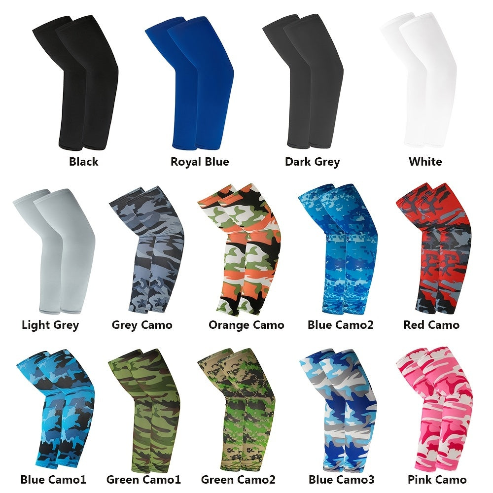 2pcs Arm Sleeves - Warm, Cooling, Sports Sleeve Hand Covers for Running, Fishing, Cycling | Durable Textile Material, Black with Colorful Patterns, Hand Washable, Sports Armwear | Patterned Sleeve | Woven Texture